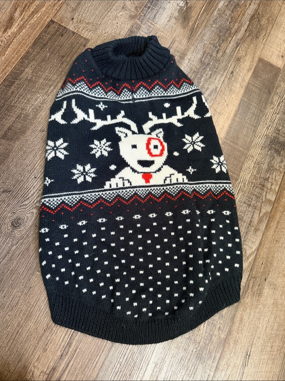 Target Knit Dog Sweater with Red Accents